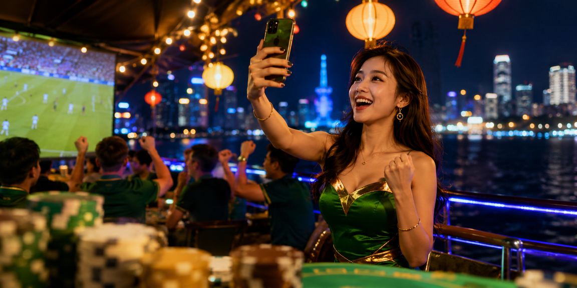 Người chơi VIP theo dõi kèo bóng đá tại chợ đêm Đà Nẵng trên điện thoại