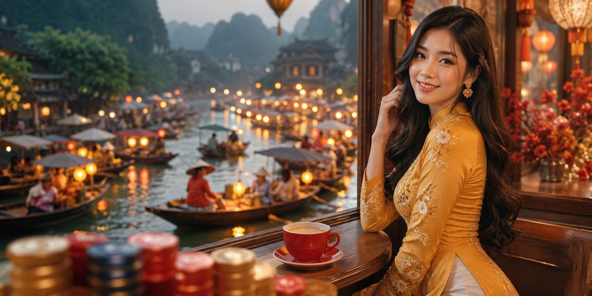 Người dùng thực hiện giao dịch tài chính trực tuyến tại quán cà phê ở Ninh Bình
